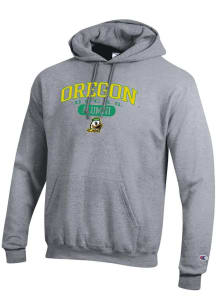 Champion Oregon Ducks Mens Grey Pill Alumni Powerblend Long Sleeve Hoodie
