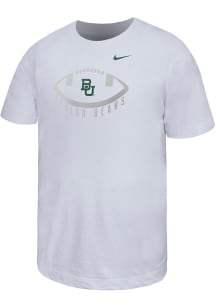 Nike Baylor Bears Youth White Football graphic Short Sleeve T-Shirt