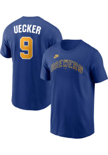 Bob Uecker Milwaukee Brewers Blue Cooperstown Short Sleeve Player T Shirt