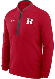 Nike Rutgers Scarlet Knights Mens Red DriFIT Victory Long Sleeve Qtr Zip Pullover
