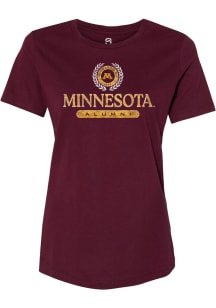 Summit Sportswear Minnesota Golden Gophers Womens Maroon Alumni Short Sleeve T-Shirt