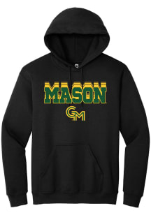 Summit Sportswear George Mason University Mens Black Repeat Long Sleeve Hoodie