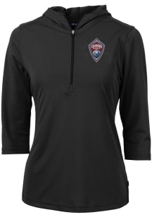 Cutter and Buck Colorado Rapids Womens Black Virtue Eco Pique Hooded Sweatshirt