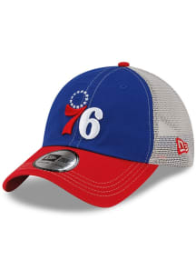 New Era Philadelphia 76ers Casual Classic Trucker Adjustable Hat - Blue