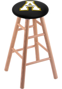 Appalachian State Mountaineers Round Cushion Oak Pub Stool - Brown