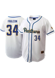Kayden Faulcon  Pitt Panthers Mens White NIL Baseball Jersey