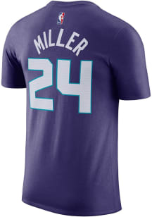 Brandon Miller Charlotte Hornets Purple Statement Short Sleeve Player T Shirt