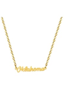 Oklahoma EB & Co State Name Plate Necklace