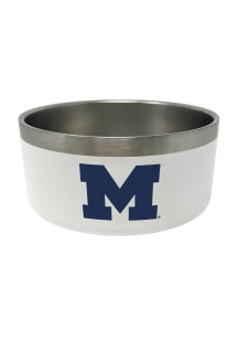 Michigan Wolverines Stainless Steel Dog Pet Bowl Navy Blue