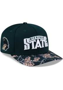 New Era Michigan State Spartans Mascot Visor 9SEVENTY Stretch Snap Adjustable Hat - Green