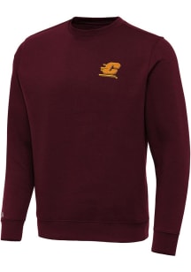 Antigua Central Michigan Chippewas Mens Maroon Victory Long Sleeve Crew Sweatshirt