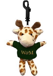 William & Mary Tribe 4.5in Giraffe Keychain - Green