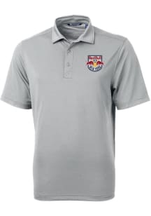 Cutter and Buck New York Red Bulls Mens Grey Virtue Eco Pique Short Sleeve Polo