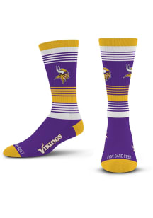 Minnesota Vikings Purple Ombre Stripe Youth Crew Socks