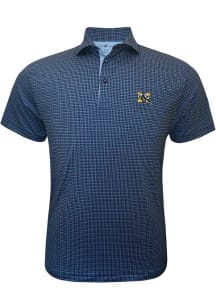 Michigan Wolverines Mens Navy Blue Vault Mascot Short Sleeve Fashion Polo