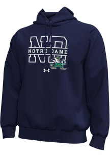 Under Armour Notre Dame Fighting Irish Mens Navy Blue Icon Fleece Long Sleeve Hoodie