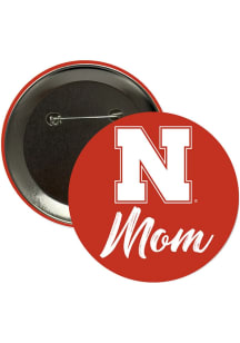 Nebraska Cornhuskers 3" Mom Button - Red