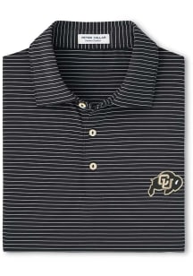 Peter Millar Colorado Buffaloes Mens Black Hemlock Short Sleeve Fashion Polo