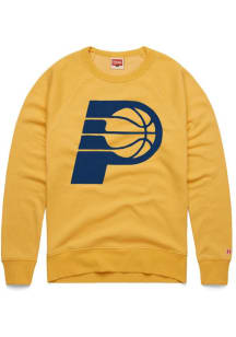 Homage Indiana Pacers Gold Primary Logo Long Sleeve Fashion T Shirt