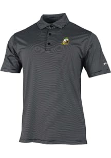 Columbia Oregon Ducks Mens Black Heat Seal Double Hit Short Sleeve Polo