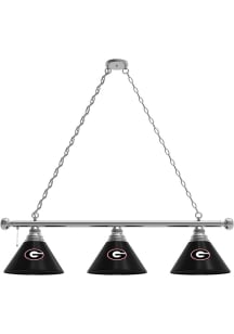 Georgia Bulldogs 3 Shade Silver Billiard Lamp