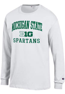Champion Michigan State Spartans White Big Ten Jersey Long Sleeve T Shirt