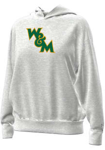 Under Armour William & Mary Tribe Womens Grey Heather Arch Over Logo Icon Hooded Sweatshirt