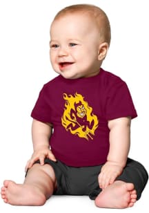 Arizona State Sun Devils Infant Primary Logo Short Sleeve T-Shirt Maroon