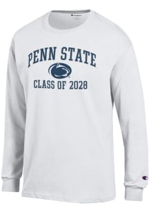 Champion Penn State Nittany Lions White Font Class of 2028 Jersey Long Sleeve T Shirt