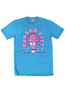 Where I’m From Kansas City Youth Blue Icecream Shuttlecock Short Sleeve Fashion T-Shirt