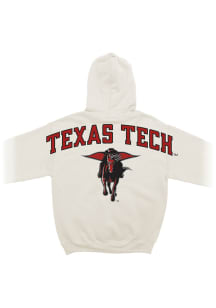 Something Inked Texas Tech Red Raiders Mens Cream 2 Hit Primary Logo Masked Raider Long Sleeve Hoo..
