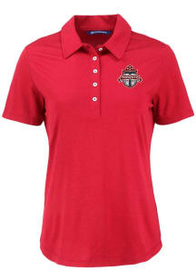 Cutter and Buck Toronto FC Womens Red Coastline Eco Short Sleeve Polo Shirt
