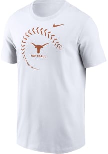 Nike Texas Longhorns White Always Scoring Softball Short Sleeve T Shirt