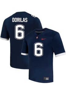 Renick Dorilas  Nike UConn Huskies Navy Blue NIL Name And Number Football Jersey