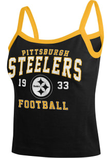 WEAR by Erin Andrews Pittsburgh Steelers Womens Black Colorblock Tank Top