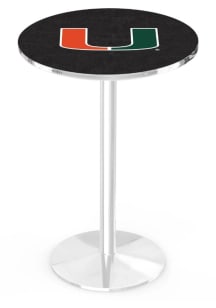 Miami RedHawks Chrome Round Base Pub Table