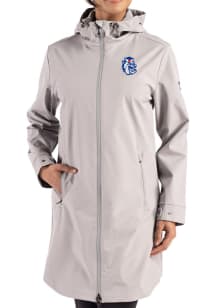 Cutter and Buck Fresno State Bulldogs Womens Grey Vault Camano Light Weight Jacket
