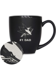 San Jose Sharks #1 Dad 15oz Bistro Ceramic Mug - Black
