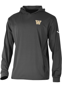 Columbia Washington Huskies Mens Black Heat Seal Long Drive Long Sleeve Hoodie