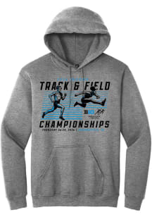 Summit Sportswear Big Ten Mens Graphite 2026 Indoor Track & Field Championships Long Sleeve Hoodie