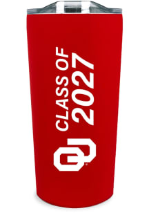 Oklahoma Sooners 18oz Class of 2027 Soft Touch Stainless Steel Tumbler - Crimson