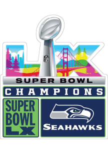 Seattle Seahawks 2025 Super Bowl LX Champions 24 Inch Logo Sign - Navy Blue
