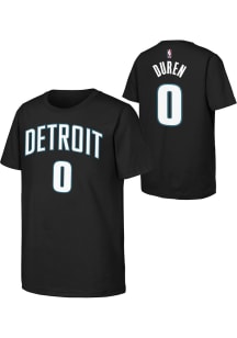 Jalen Duren Detroit Pistons Youth Black City Edition NN Player Tee