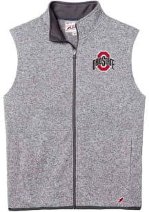 League Ohio State Buckeyes Mens Grey Heather Saranac Sleeveless Jacket