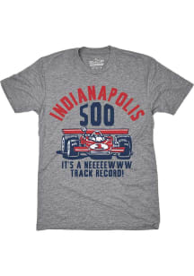Indy 500 Grey New Track Record Short Sleeve Fashion T Shirt