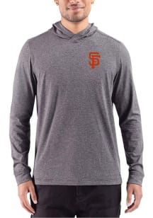 Cutter and Buck San Francisco Giants Mens Black Heather Team Adapt Big and Tall Hooded Sweatshirt