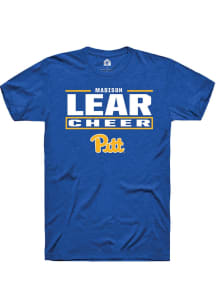 Madison Lear Pitt Panthers Blue NIL Stacked Box Short Sleeve Player T Shirt