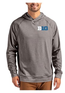 Cutter and Buck Big Ten Mens Black Adapt Knit Hood Long Sleeve Hoodie