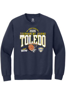 Summit Sportswear Toledo Rockets Mens Navy Blue MAC 2026 WBB Tournament Bound Long Sleeve Crew Swe..