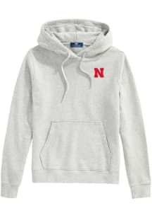 Nebraska Cornhuskers Mens Grey Hood Long Sleeve Hoodie